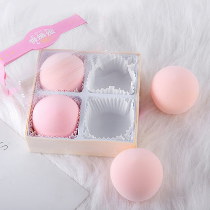 4 Pieces Of Super Soft Xue Mei Niang Beauty Makeup Egg Second Bomb Without Powder Puff Cute Steamed Bun Makeup Egg Makeup Egg Set
