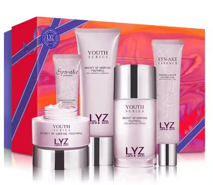 korean skin care whitening 5 items HA moisturizer Collage Snake Venom Essence peptide Anti-aging cleaning face care skincare set