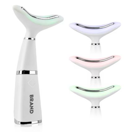 3 Colors LED Photon Therapy Microcurrent Anti Wrinkle Remove Skin Care Tools Neck Face Lifting Beauty Device